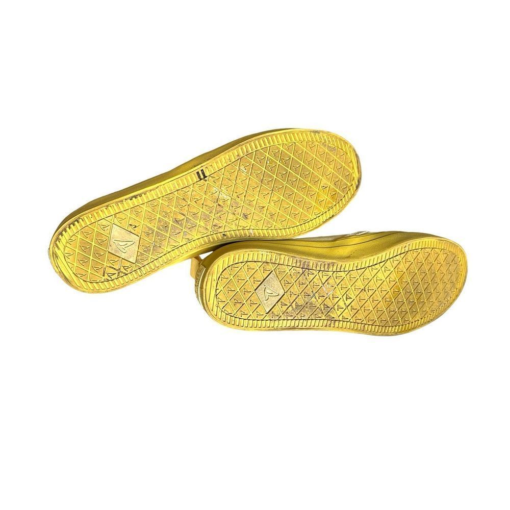 Womens Sperry Crest TG Yellow Canvas Laceless Slip-On Sneakers Boat Shoes - 9.5 - Picture 7 of 7